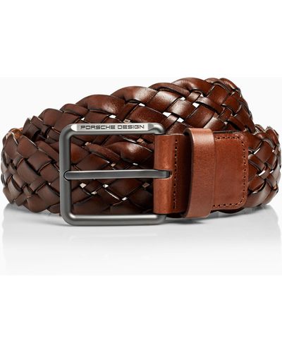 Porsche Design Casual Braided Pin Buckle Belt - Braun