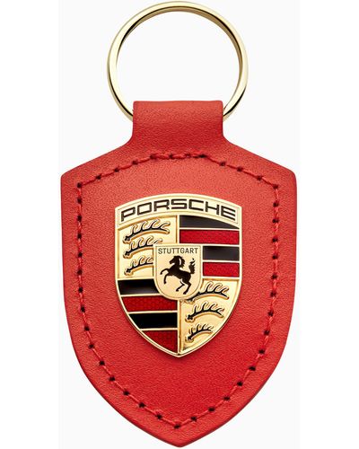 Porsche Design Schlüsselanhänger Wappen "Driven by Dreams" – 75Y - Rot