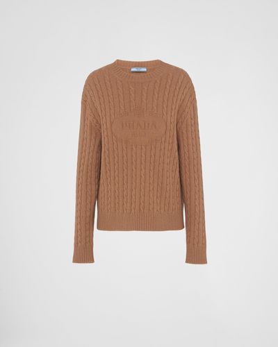 Prada Cashmere Crew-neck Sweater - Brown