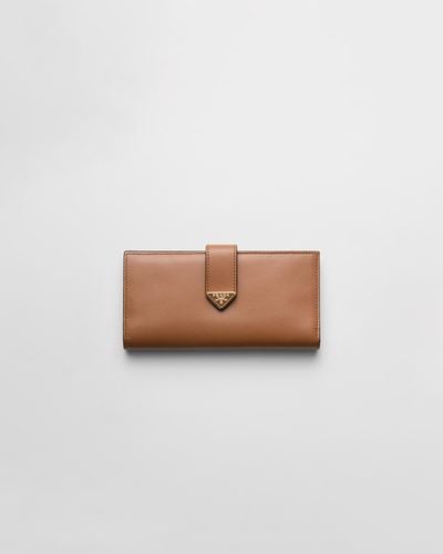 Prada Large Leather Wallet - White
