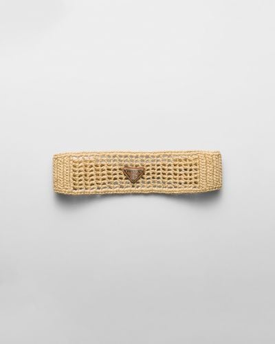 Prada Crochet Hairband - White