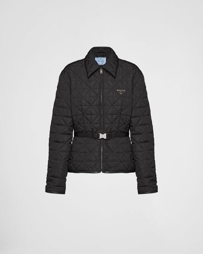 Prada Re-Nylon Cropped Jacket - Black