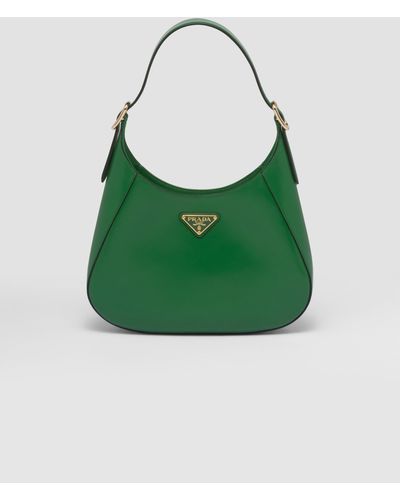 Prada Leather Shoulder Bag - Green