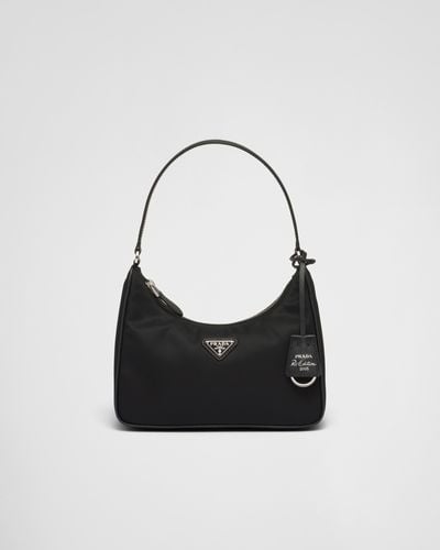 Prada Re-edition 2000 Recycled Nylon Shoulder Bag - Black