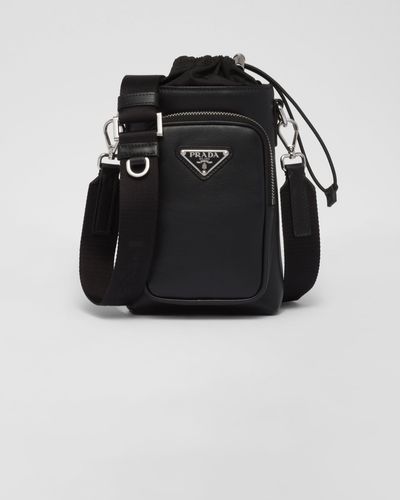 Prada Porta Smartphone In Pelle - Nero