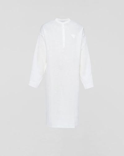 Prada Chemise En Lin - Blanc