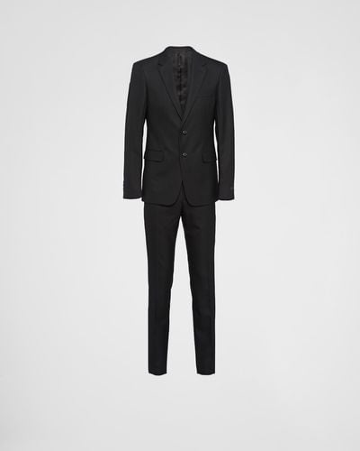 Prada Single-breasted Wool Suit - Black