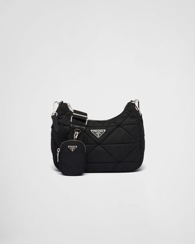 Prada Re-nylon Quilted Shoulder Bag - Black