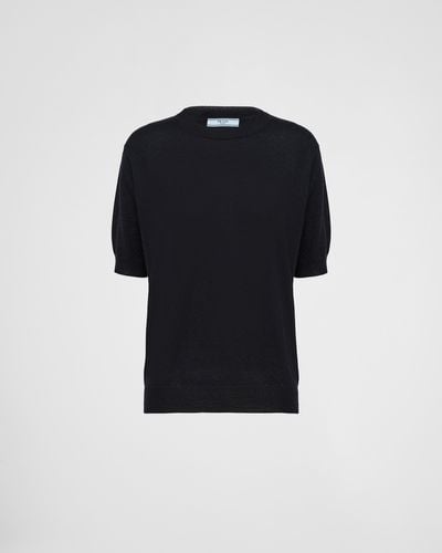 Prada Cashmere Crew-neck Sweater - Black