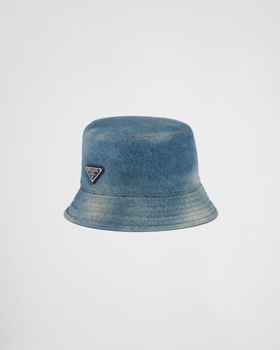Prada Denim Bucket Hat - Blue