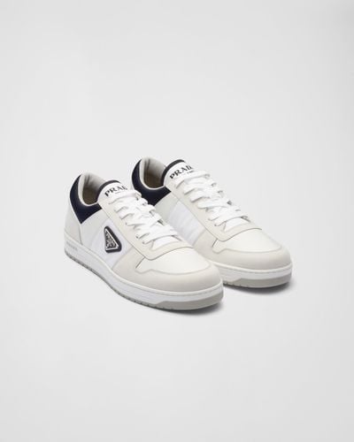 Prada Downtown Re-Nylon Low-Top Sneakers - White