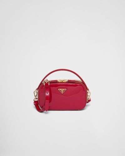 Prada Odette Patent Leather Mini-bag - Red
