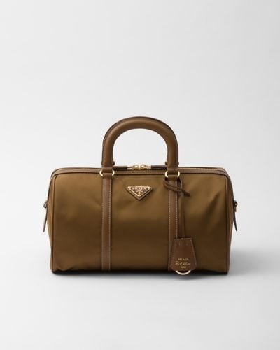 Prada Re-Edition 1978 Medium Re-Nylon And Saffiano Leather Top-Handle Bag - Brown
