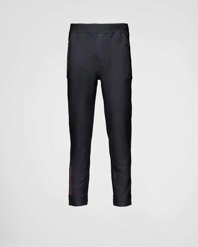 Prada Recycled Double Jersey Pants - Blue