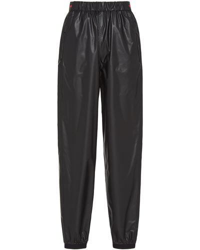 Prada Pantalon Large En Nylon Léger - Noir