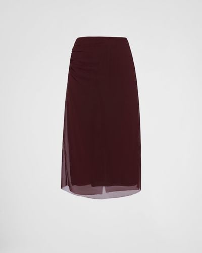 Prada Georgette Skirt - Purple