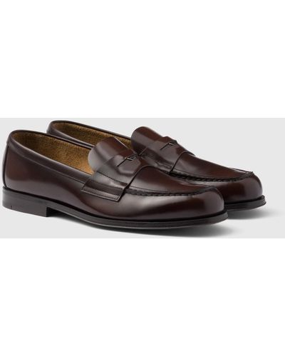 Prada Brushed Leather Loafers - Multicolor