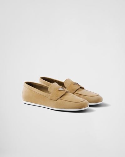 Prada Suede Loafers - White