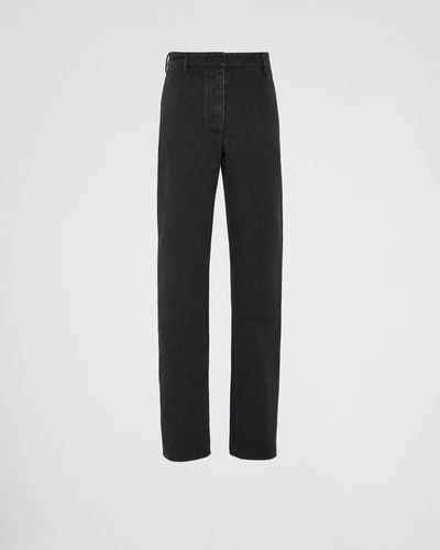 Prada Canvas Trousers - Black