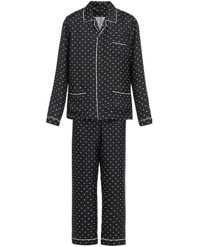 Prada Silk Twill Pajamas - Black