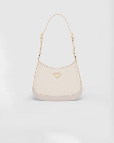 Prada Cleo Patent Leather Bag - White
