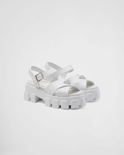 Prada Monolith Rubber Sandals - White