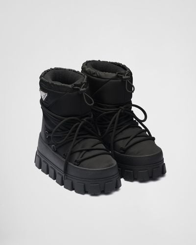 Prada Winter Nylon Platform Boots - Black