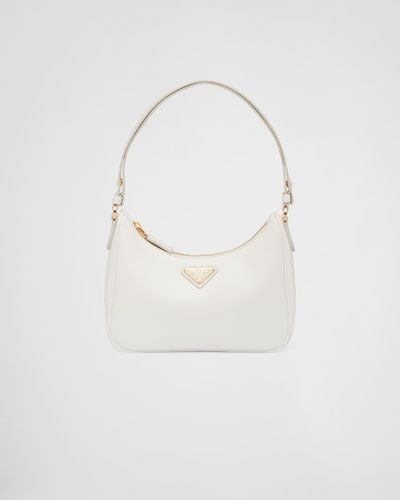 Prada Re-Edition Saffiano Leather Mini Bag - White