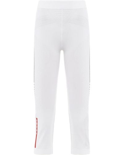 Prada Soft Rec Polyester Leggings - White