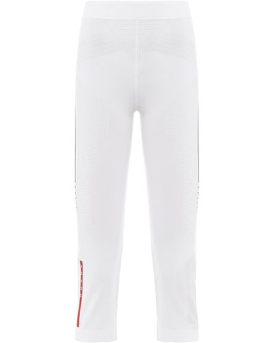 Prada Soft Rec Polyester Leggings - White