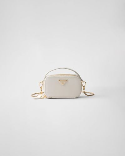 Prada Saffiano Leather Mini-Pouch - White