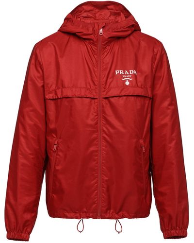 Prada Re-nylon Blouson Jacket - Red
