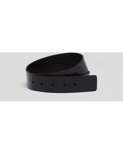 Prada Brushed Leather Belt Strap - Black