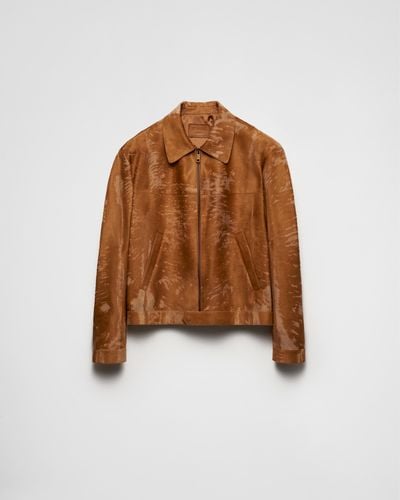 Prada Leather Jacket - Brown