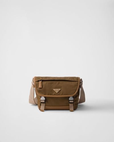 Prada Re-Nylon And Leather Shoulder Bag - Multicolor