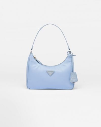 Prada Womens Purple Blue Nylon Small Shoulder Bag Handbag