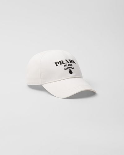 Prada Cappello Da Baseball - Bianco