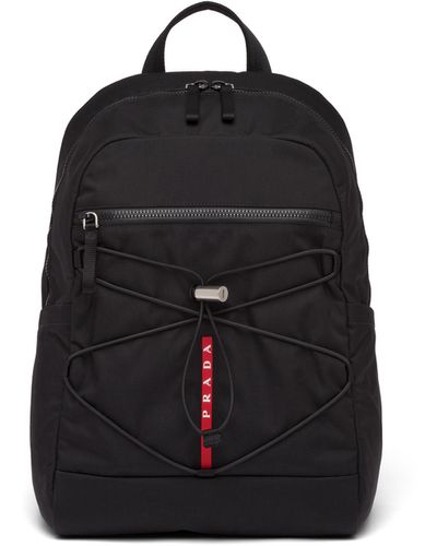 Prada Technical Fabric Backpack - Black