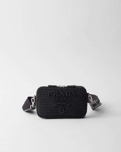 Prada Crochet Brique Bag - Black