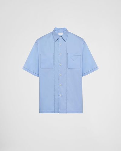 Prada Camicia A Maniche Corte - Blu