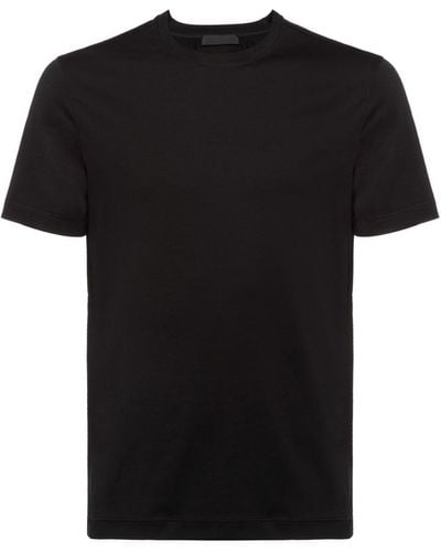 Prada Stretch Cotton T-Shirt - Black