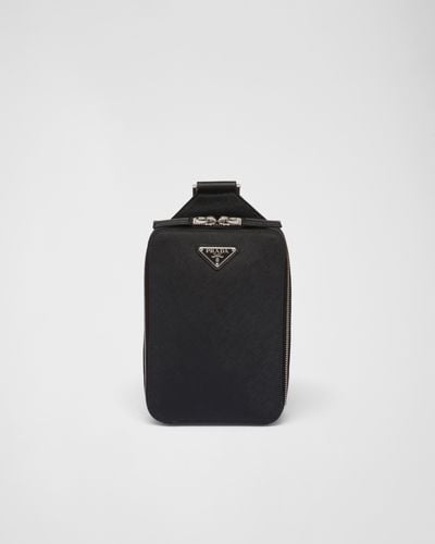 Prada Brique Saffiano Leather Bag - Black