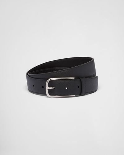 Prada Saffiano Belt - Black