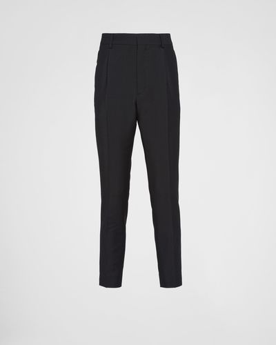 Prada Mohair Wool Pants - Blue