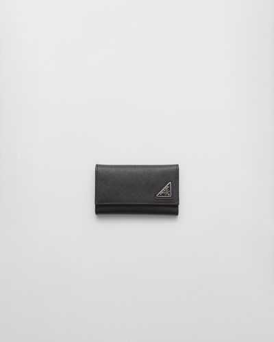 Prada Saffiano Leather Key Case - White