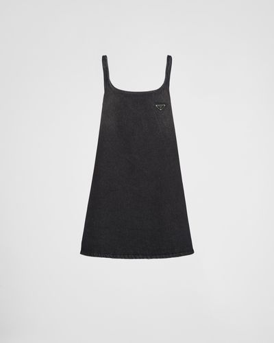 Prada Denim Mini-Dress - Black
