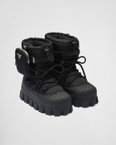 Prada Recycled Nylon Après-ski Boots - Black