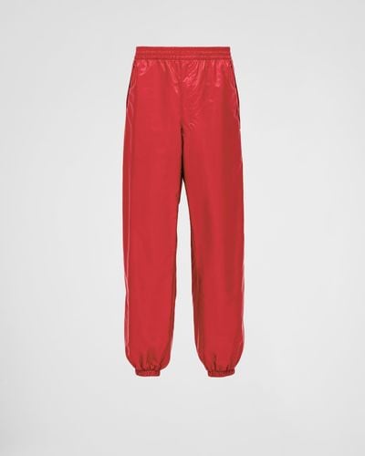 Prada Pantalon En Re-Nylon - Rouge