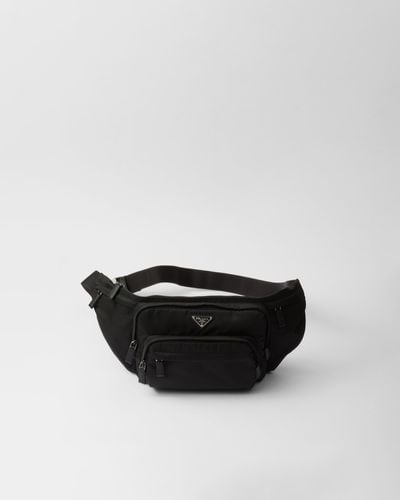 Prada Re-Nylon And Saffiano Leather Belt Bag - Black