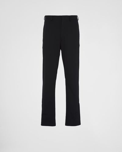 Prada Stretch Technical Fabric Pants - Black